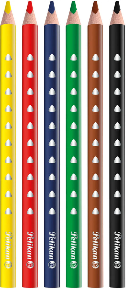 PELIKAN Buntstifte dick Silverino 700610 6 Farben
