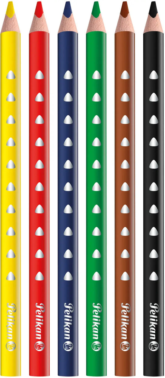 PELIKAN Buntstifte dick Silverino 700610 6 Farben
