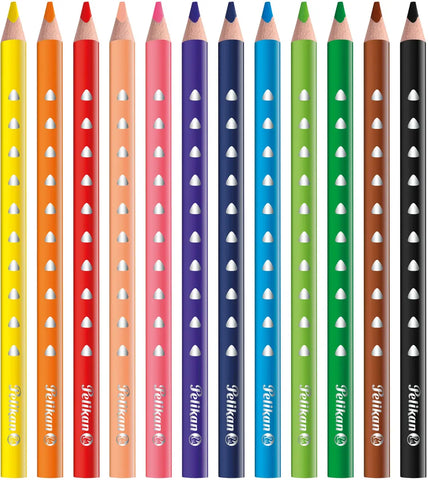 PELIKAN Buntstifte dick Silverino 700627 12 Farben