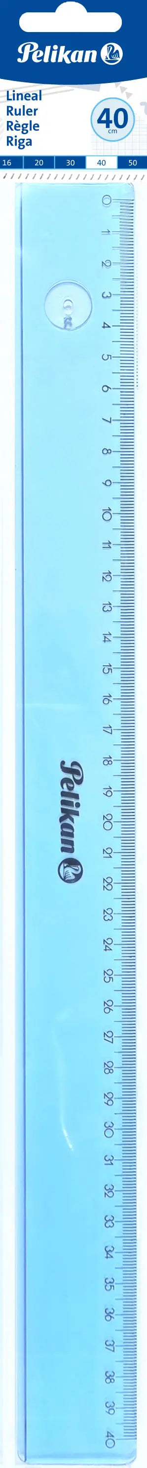 PELIKAN Massstab 40cm 7190000 Transparent-Bläulich, Blister