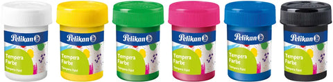 PELIKAN Temperafarbe Grundfarben 25ml 804882 6 Farben ass.
