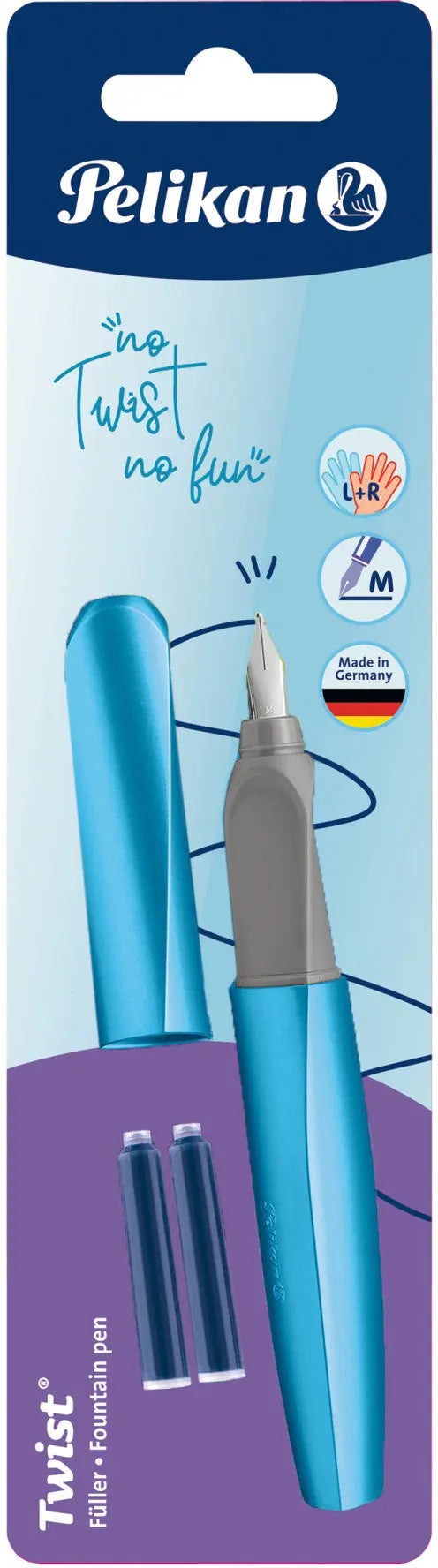 PELIKAN Füllhalter Twist M 811262 Frosted Blue