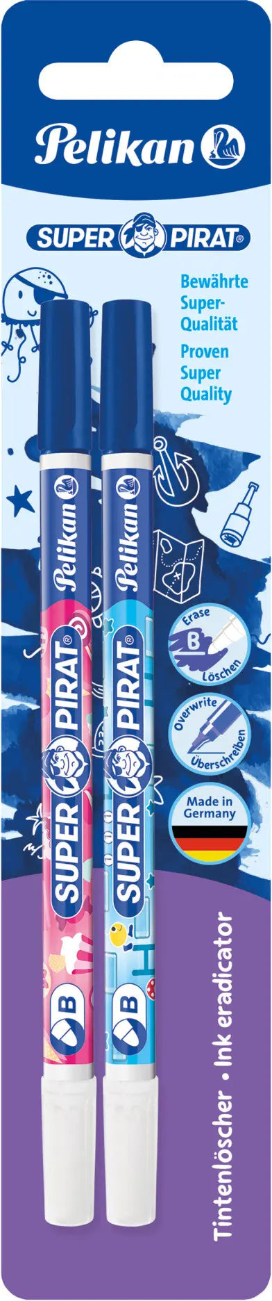 PELIKAN Tintenlöscher Super Pirat B 850B/2/B 2 Stück, Blister