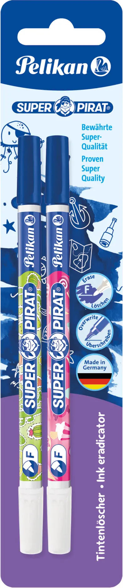PELIKAN Tintenlöscher Super Pirat F 850F/2/B 2 Stück, Blister