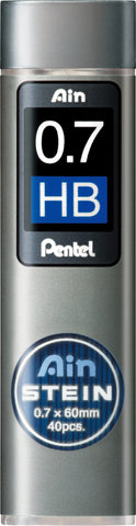 PENTEL Bleistiftmine AINSTEIN 0.7mm C277-HBO schwarz/40 Stück HB