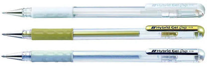 PENTEL Roller Hybrid Gel Grip 1.0mm K230M3XZW gold, silber, weiss
