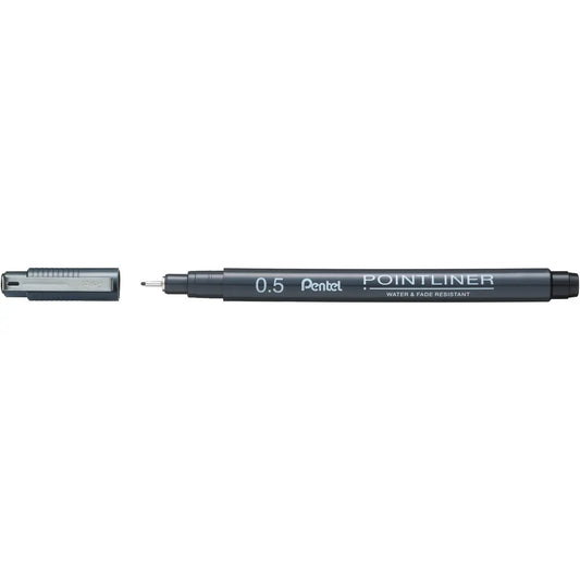 PENTEL Fineliner Pigment 0.5mm S20P-5A POINTLINER schwarz