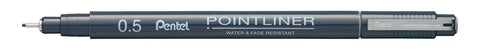 PENTEL Fineliner Pigment 0.5 mm S20P-5N POINTLINER, grau