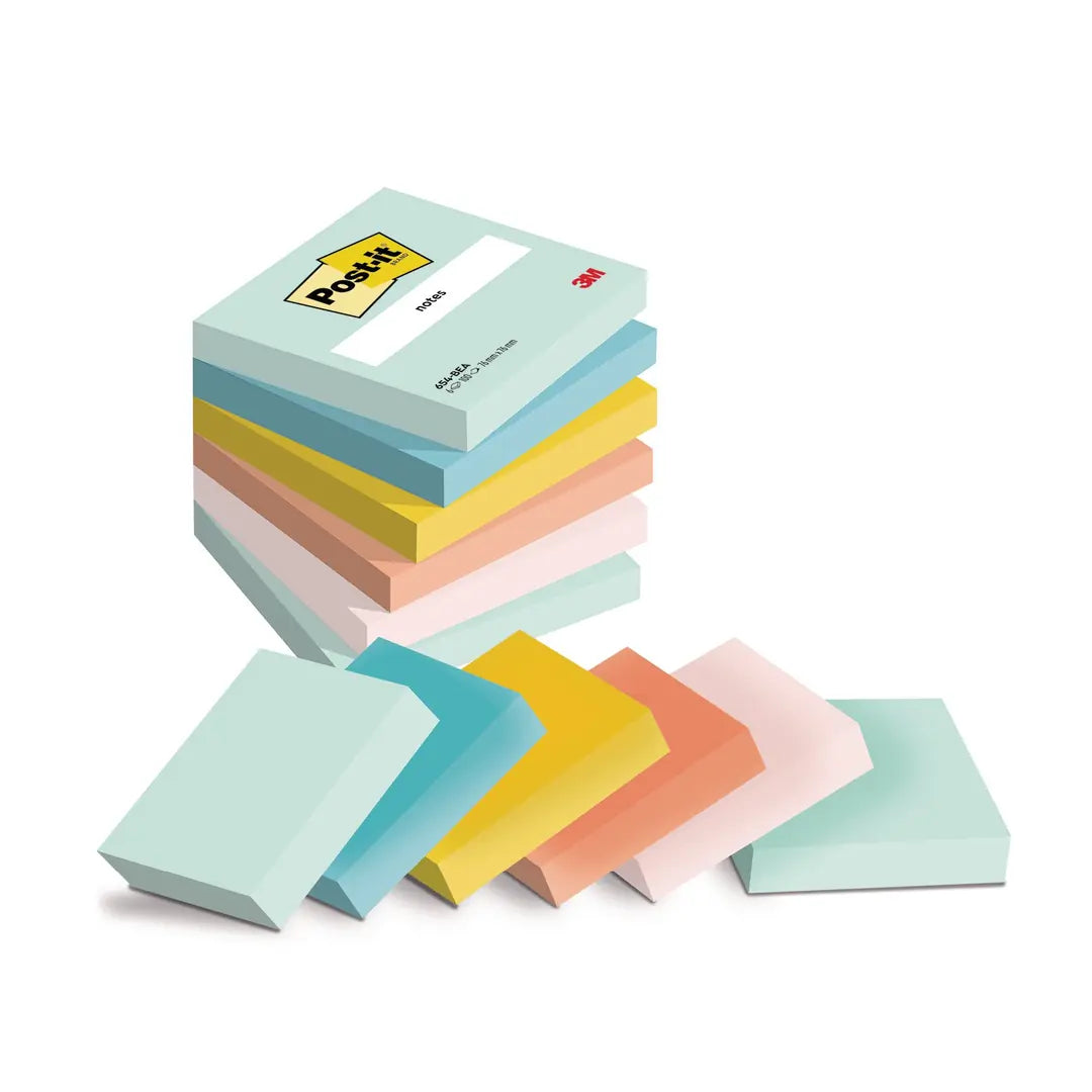 POST-IT Beachside 76x76mm 654-6-BEA 5-farbig ass. 6x100 Blatt