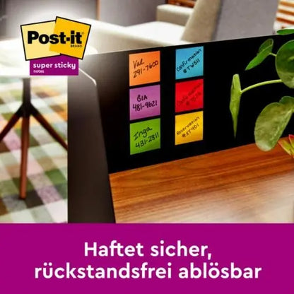 POST-IT Super Sticky Tower 127x76mm 655-16SS-COL farbig 16x90 Blatt