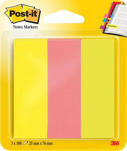 POST-IT Page Marker Neon 76x25mm 671-3 neon 3-farbig 3x100 Streifen