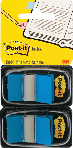 POST-IT Index 2er Set 25,4x43,2mm 680-B2 blau 2x50 Stück