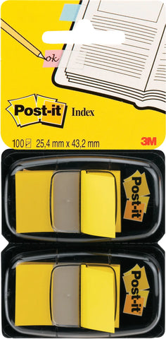 POST-IT Index Tabs 25,4x43,2mm 680-Y2 gelb/50 Tabs 2 Stück