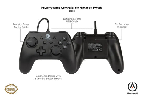 POWER A Wired Controller NSW, Black 1511370-01