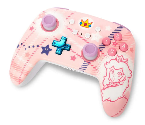 POWER A Enhanced Wireless Ctrl. NSGP025501 NSW, Princess Peach Plaid