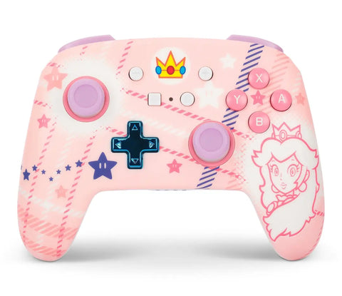 POWER A Enhanced Wireless Ctrl. NSGP025501 NSW, Princess Peach Plaid