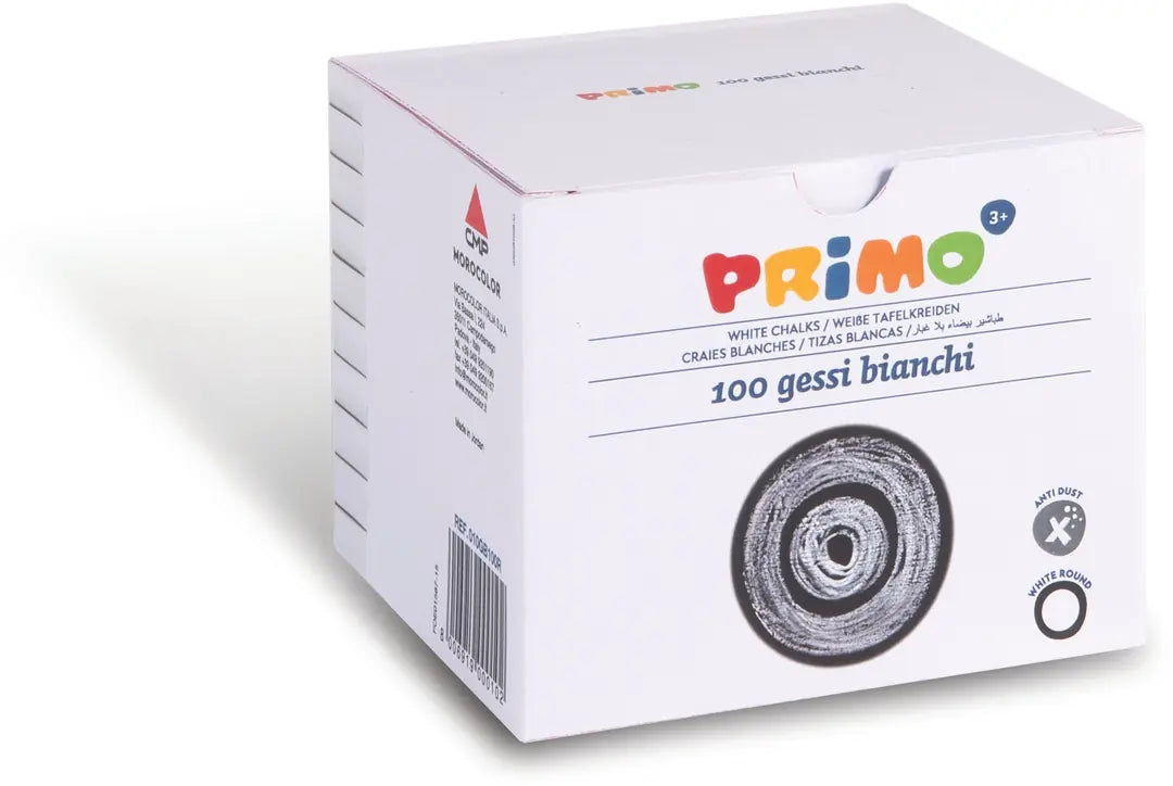 PRIMO Kreide rund 010GB100R weiss,rund staubfrei 100 Stück