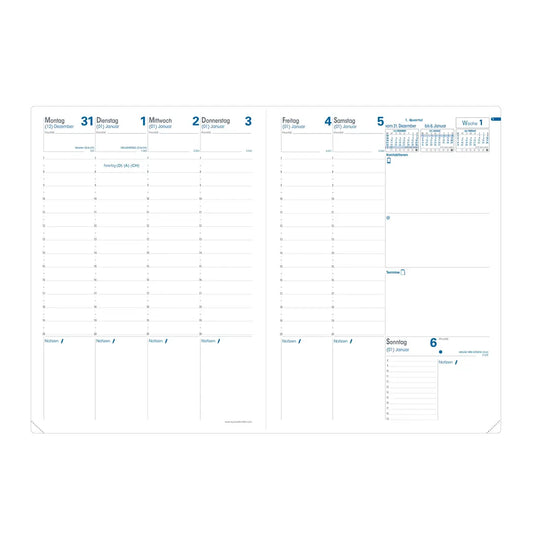 QUO-VADIS Ersatzinhalt+ Prenote 2025 024013Q 1W/2S Impala/Club 21x29.7cm