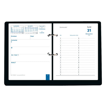 QUO-VADIS Agenda Bloc Planning 2025 032001Q 1T/1S schwarz FR 11.5x14.5cm