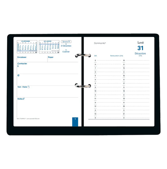 QUO-VADIS Agenda Bloc Planning 2025 032001Q 1T/1S schwarz FR 11.5x14.5cm