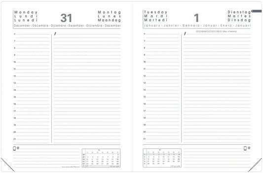 QUO-VADIS Agenda Impala ABP2 2025 051042Q 1T/1S schwarz FR 12x17cm