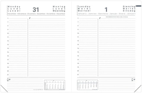 QUO-VADIS Agenda Impala ABP2 2025 051042Q 1T/1S schwarz FR 12x17cm