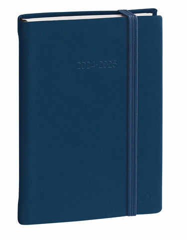 QUO-VADIS Eurotextagenda Silk 25/26 1281593Q 1T/1S 12M blau ML 12x17cm