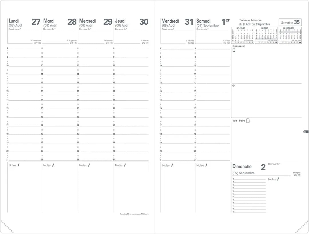QUO-VADIS Planning recharg 24/25 282004Q 16M, fr 18x24cm