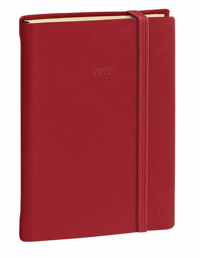 QUO-VADIS Agenda Silk Daily17 Pr. 2025 376016Q 1T/1S bordeaux ML 12x17cm