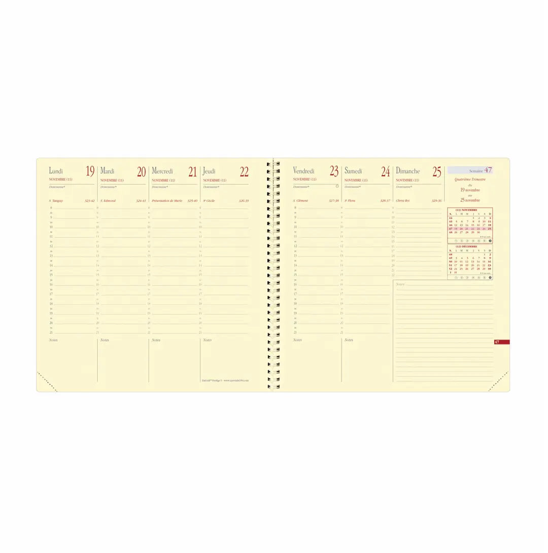 QUO-VADIS Agenda Soho Exec.Pres. 2025 654017Q 1W/2S schwarz FR 16x16cm