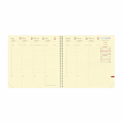 QUO-VADIS Agenda Soho Exec.Pres. 2025 654017Q 1W/2S schwarz FR 16x16cm