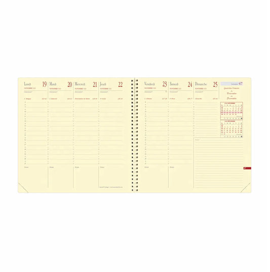 QUO-VADIS Agenda Soho Exec.Pres. 2025 654137Q 1W/2S rot FR 16x16cm