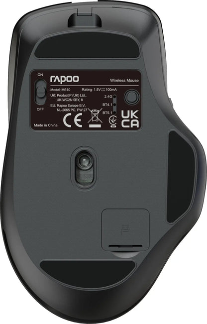 RAPOO M610 Rech. Wirel. Mouse 13050 Multi-Mode, Black