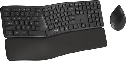 RAPOO 8810M Ergonomic Deskset 13115 Wireless, Grey