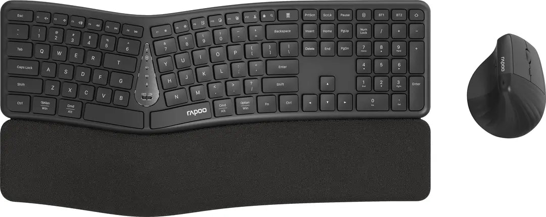 RAPOO 8810M Ergonomic Deskset 13115 Wireless, Grey