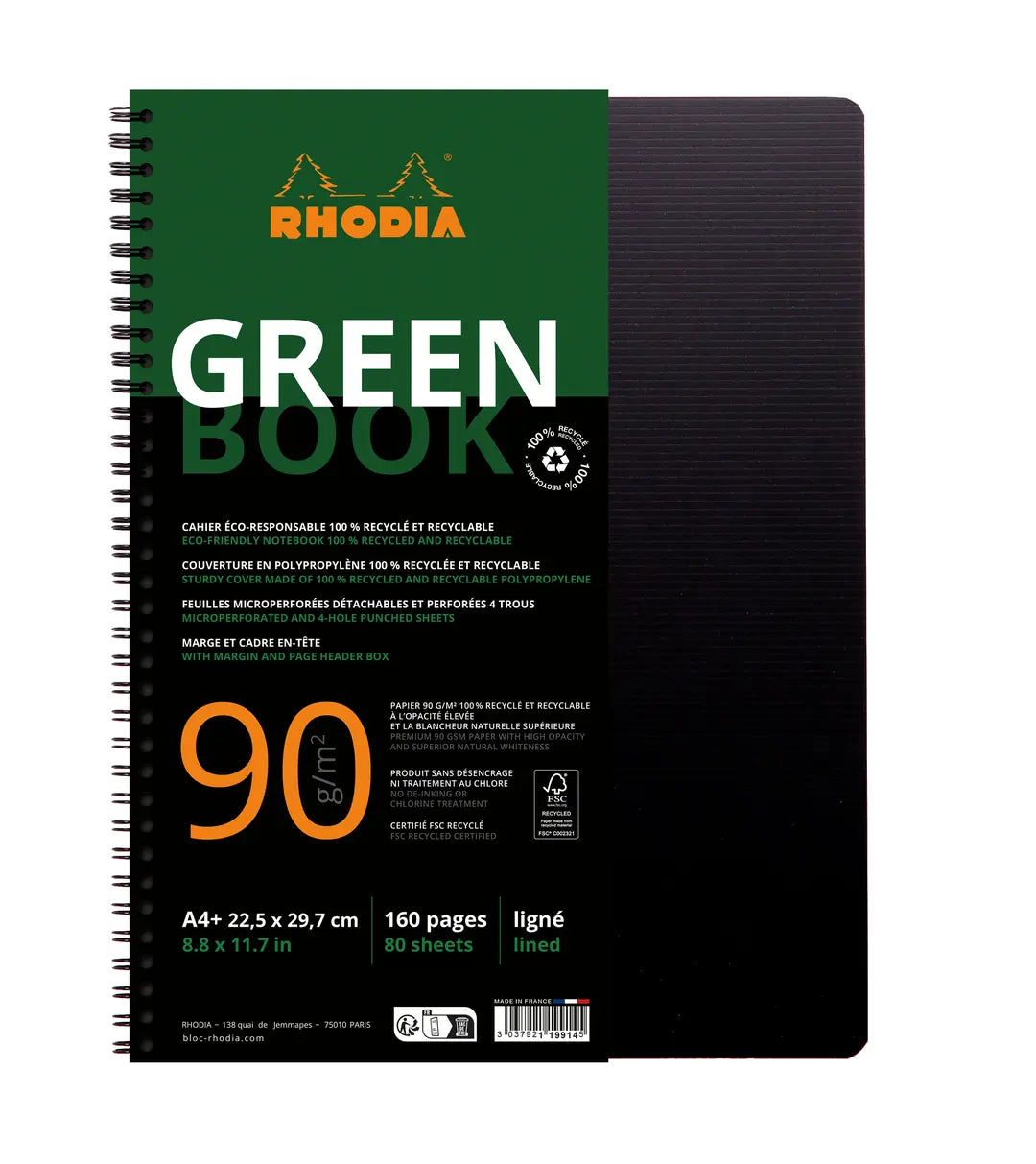 RHODIA Greenbook Notizbuch A4 119914C liniert 90g 160 S.