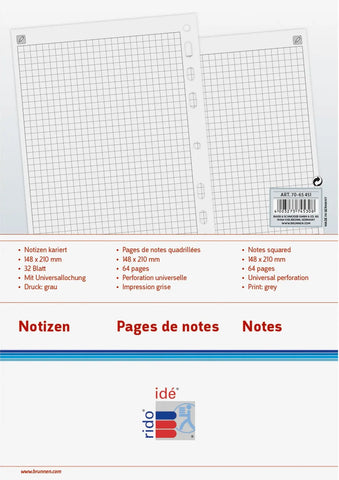RIDOIDE Timing 1 Notizen kariert 7065451.25 32 Blatt 14.8x21cm