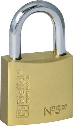 RIEFFEL SWITZERLAND Vorhängeschloss Nr.5 13mm 5/20 SB Messing
