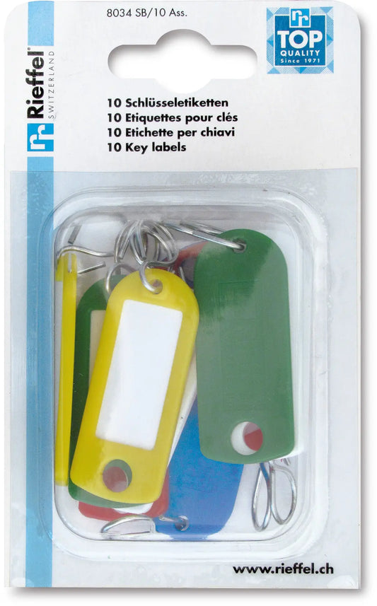 RIEFFEL SWITZERLAND Schlüssel-Anhänger 8034 SB/10 ASS. ass. 10 Stück