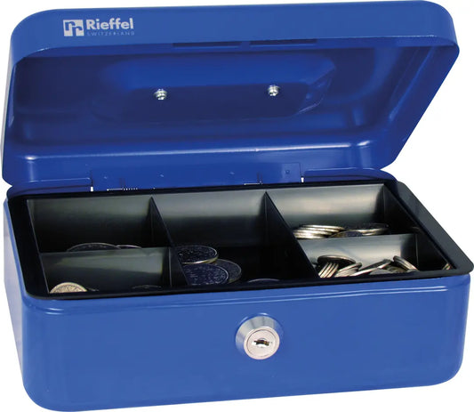 RIEFFEL SWITZERLAND Geldkassette Valorit A19088 7,7x20,7x15,7cm blau
