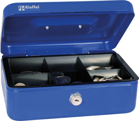 RIEFFEL SWITZERLAND Geldkassette Valorit A19088 7,7x20,7x15,7cm blau