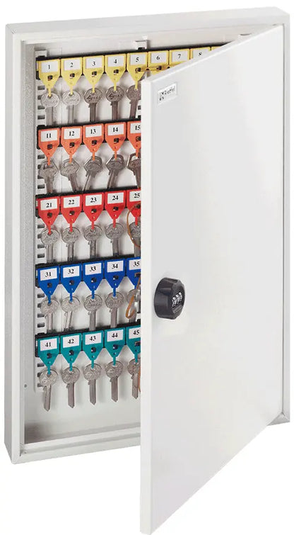 RIEFFEL SWITZERLAND Schlüsselkasten KyStor grau KR-21.100 Z 55x38x6,5cm 100 Haken