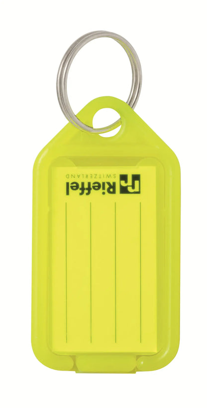 RIEFFEL SWITZERLAND Schlüsseletiketten 38x22mm KT 1000 NEON GELB neon gelb 100 Stück