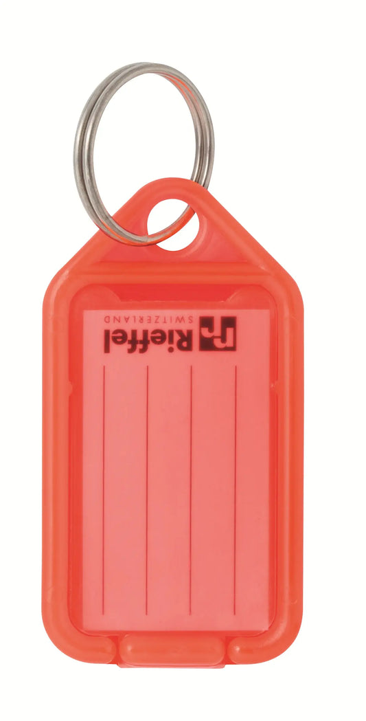 RIEFFEL SWITZERLAND Schlüsseletiketten 38x22mm KT 1000 NEON ORANGE neon orange 100 Stück