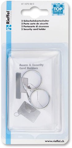 RIEFFEL SWITZERLAND Batch-Kartenanhänger KT 1070 SB/2 transparent 2 Stück