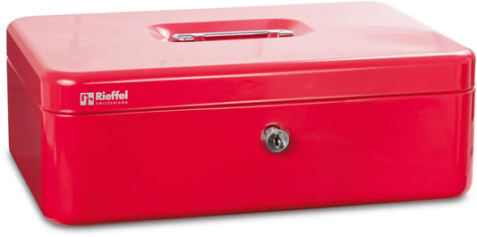 RIEFFEL SWITZERLAND Geldkassette Valorit VT-GK 2 ROT 7,7x20,7x15,7cm rot