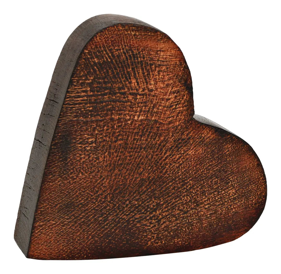 ROOST Herz aus Mangoholz 10036838 braun 14x13x4cm