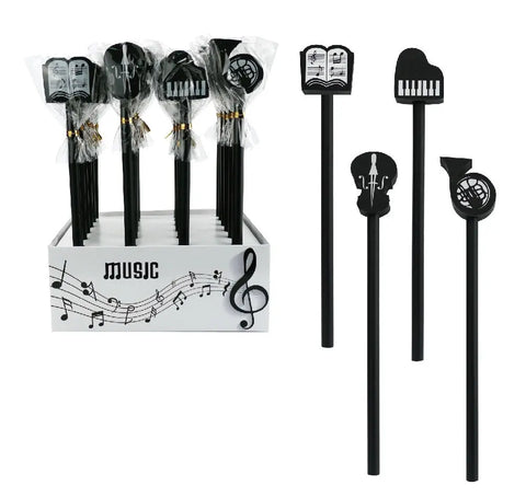 ROOST Bleistift mit Radierer MURE-001 Musical, assortiert
