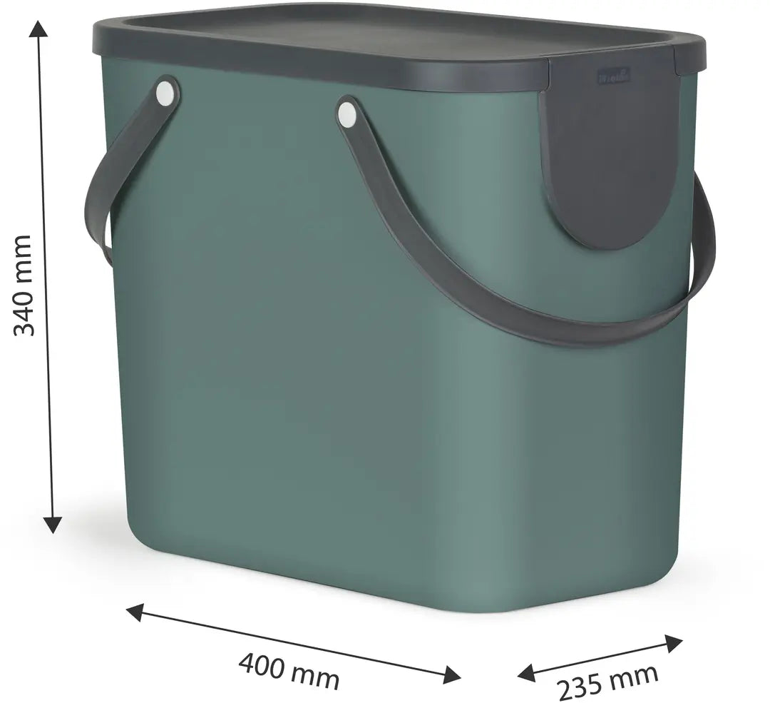 ROTHO Recyclingbox Albula 25l 1024905092 Mistletoe green 180x332x180mm