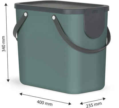 ROTHO Recyclingbox Albula 25l 1024905092 Mistletoe green 180x332x180mm